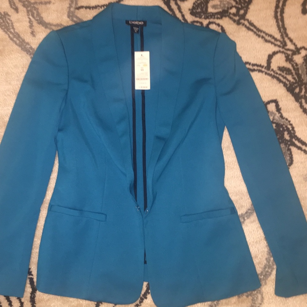 Bebe blue boyfriend blazer xs